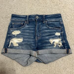 American Eagle ripped jeans shorts